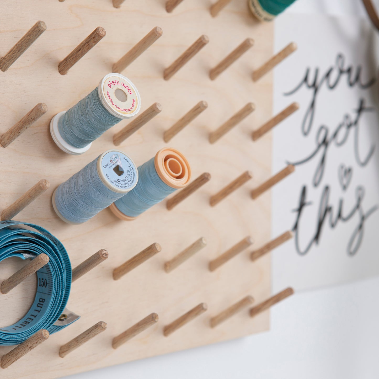Cotton Reel Storage | Thread Pegboard | Wall Storage | Medium