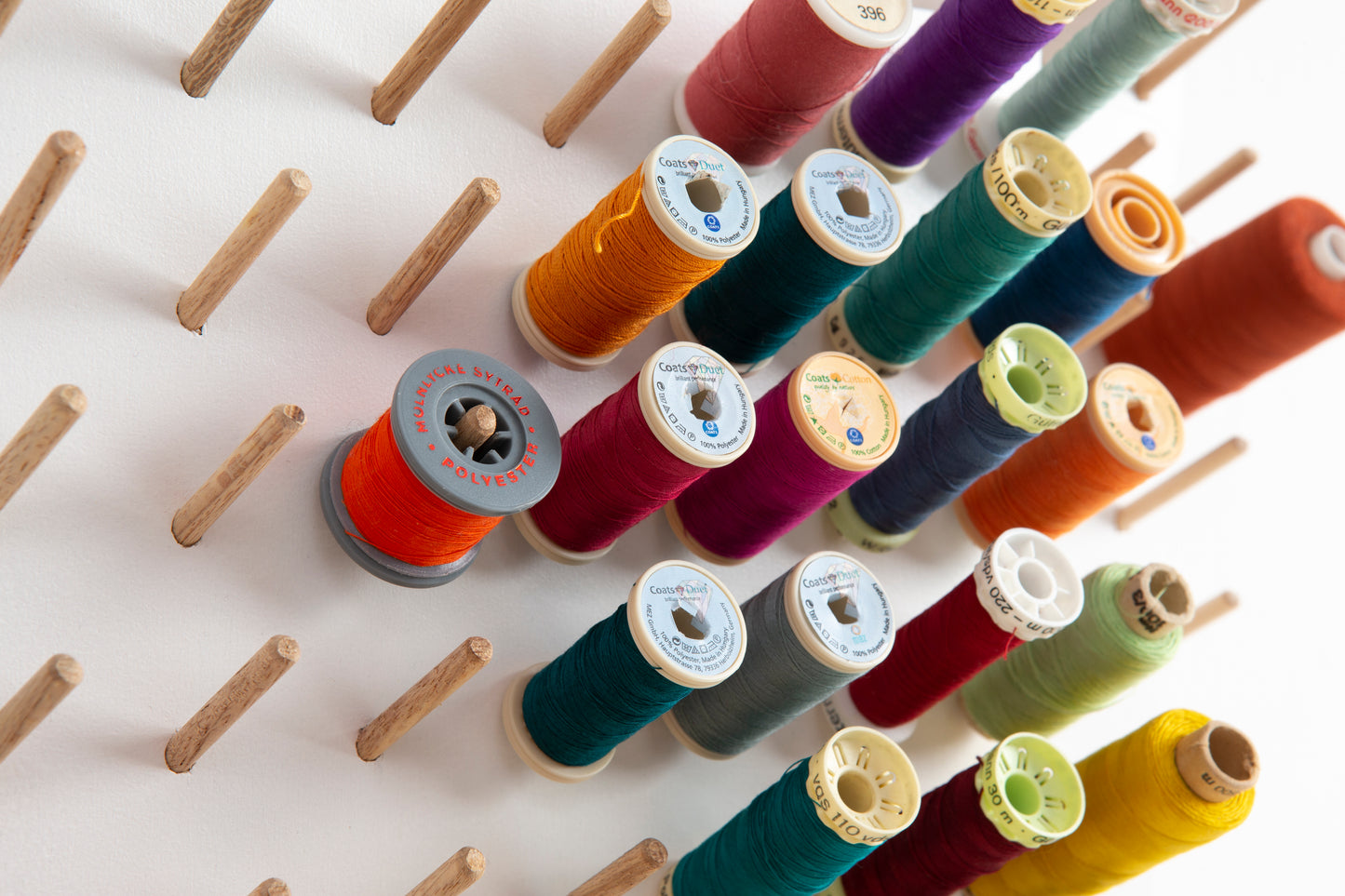 Cotton Reel Storage | Sewing Thread Pegboard | Large