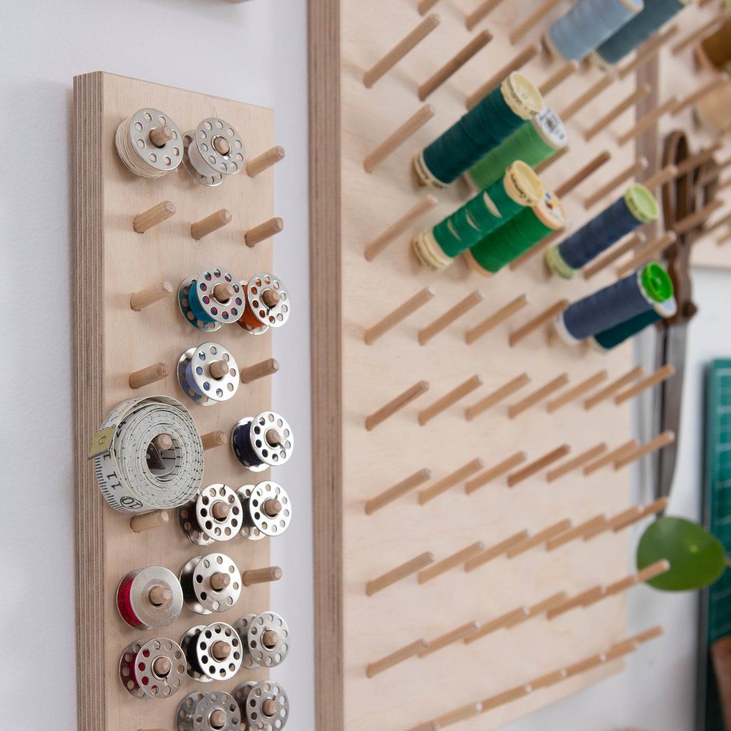 Sewing machine bobbin storage